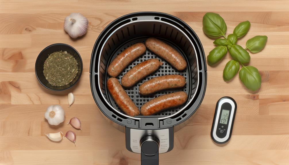 cooking sausages in air fryer